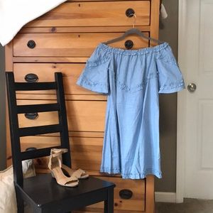 NWOT Blue off-shoulder Dress